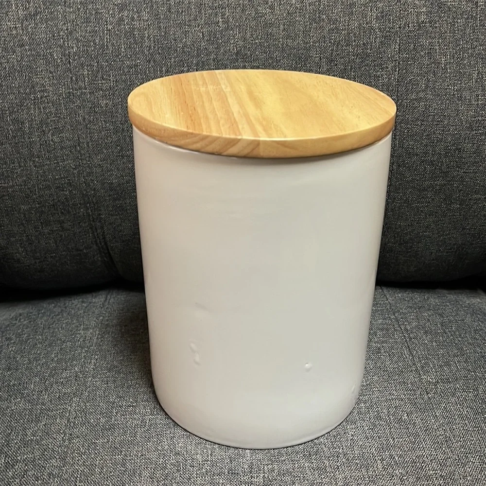 Crate & Barrel Aspen White Canister